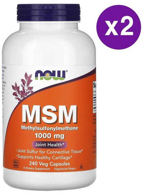 나우푸드 MSM 1000mg 베지 캡슐, 240정, 2개