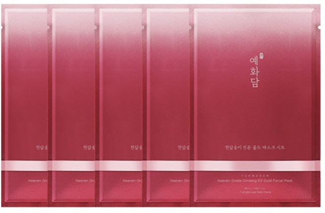 예화담 천삼송이 진윤 골드 마스크 시트, 5개, 1개입