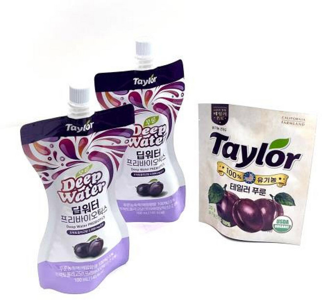 테일러 딥워터 프리바이오틱스 100ml 2팩 푸룬건자두 30g, 1개