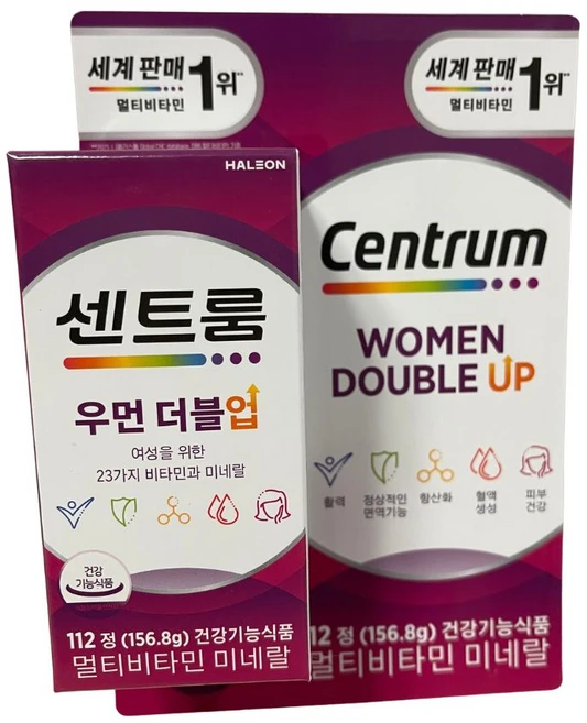 센트룸 여성용 우먼 더블업 멀티비타민 미네랄 영양제, 112정, 1개 - 쿠팡