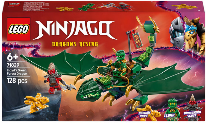레고 닌자고 로이드의 그린 포레스트 드래곤 71829, 1개, 혼합색상