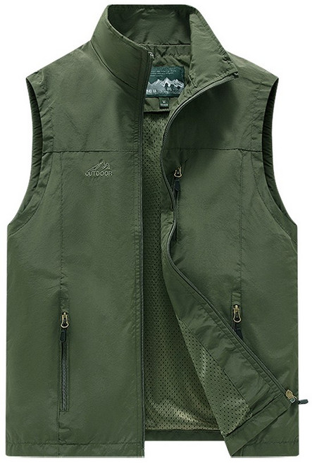 차쿠 남성 봄 여름 가을 작업 조끼 등산 낚시 캠핑 캐주얼 베스트