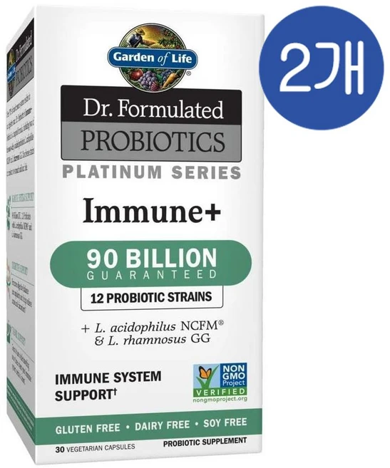가든오브라이프 이뮨 프로바이오틱 유산균 900억 캡슐 Garden of Life Immune Probiotic 90 Billion, 2개, 30정 - 쿠팡