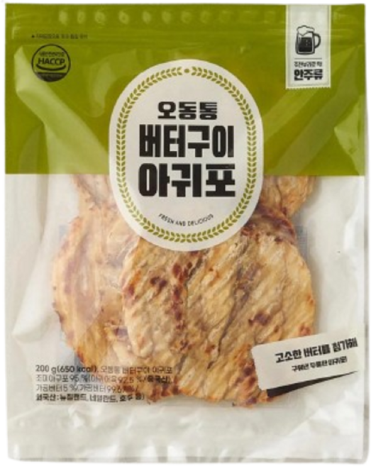 오동통 버터구이 아귀포, 1개, 200g