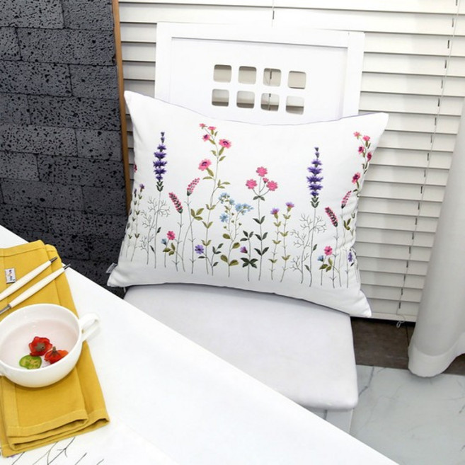 다하임 들꽃 프렌치 자수 쿠션 커버 2color 40x60cm 쿠션솜 제외 [1시주문건까지 당일출고]