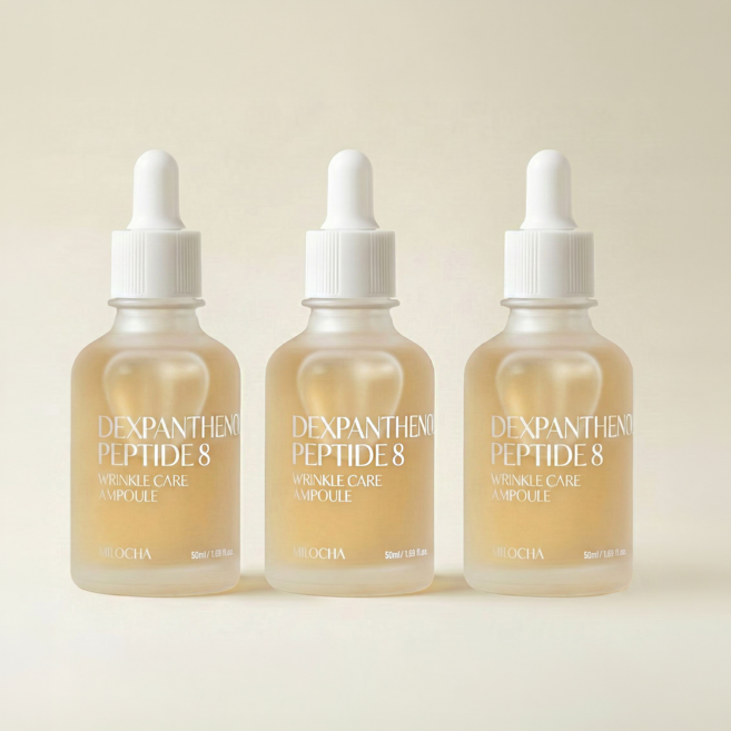 밀로차 덱스판테놀 펩타이드 8 눈가 주름 탄력 케어 앰플 50ml, 3개