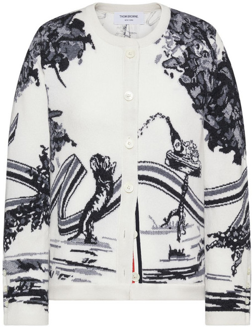 톰 브라운 헥터 인타르시아 투알 가디건