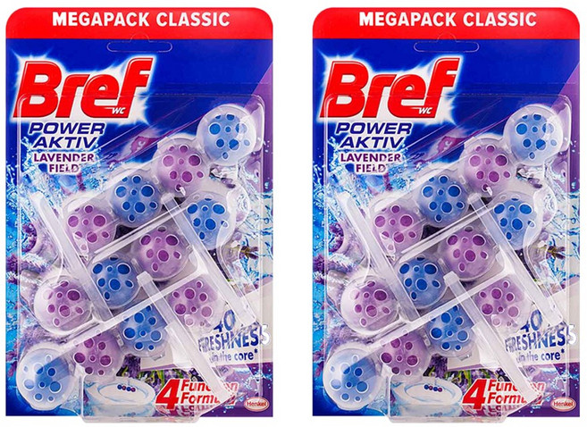 브레프 변기세정제 파워액티브 라벤더50g 3입X2개, 2박스, 150ml