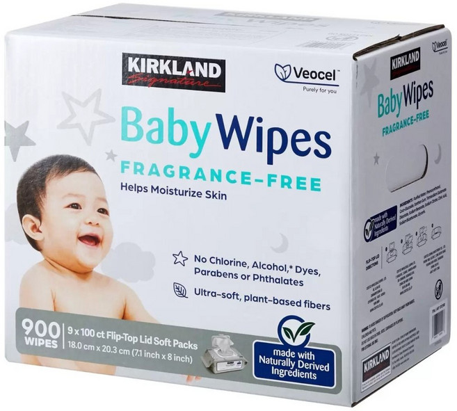 커클랜드 시그니춰 유아용 물티슈 무파라벤 무염소 무프탈레이트, 1박스, 100매