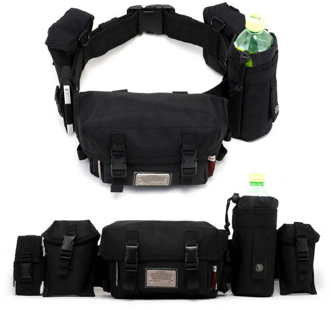 루어 가방 낚시가방 벨트 허리 블랙 다용도 보조 힙색, 1. 검은색, 1개