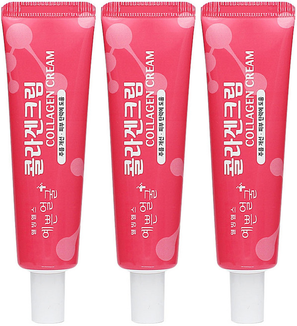 [당일발송] 예쁜얼굴 콜라겐크림 탱탱한피부 주름개선크림 미백 보습 탄력 25ml, 3개
