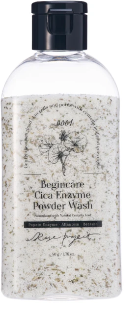 [로즈프로젝트] 비긴케어 시카 엔자임 저자극 각질 진정 파우더워시 클렌저50g 병물 원물 함유, 1개, 50g - 쿠팡