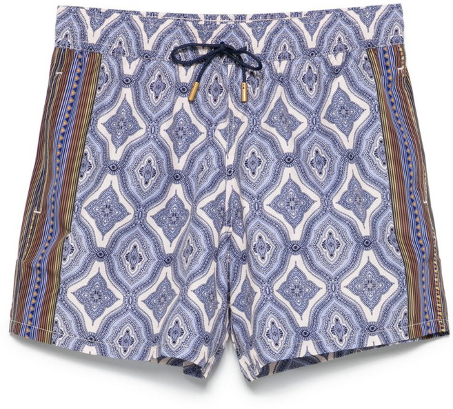 에트로 기하학 프린트 스윔 쇼츠, 블루계열