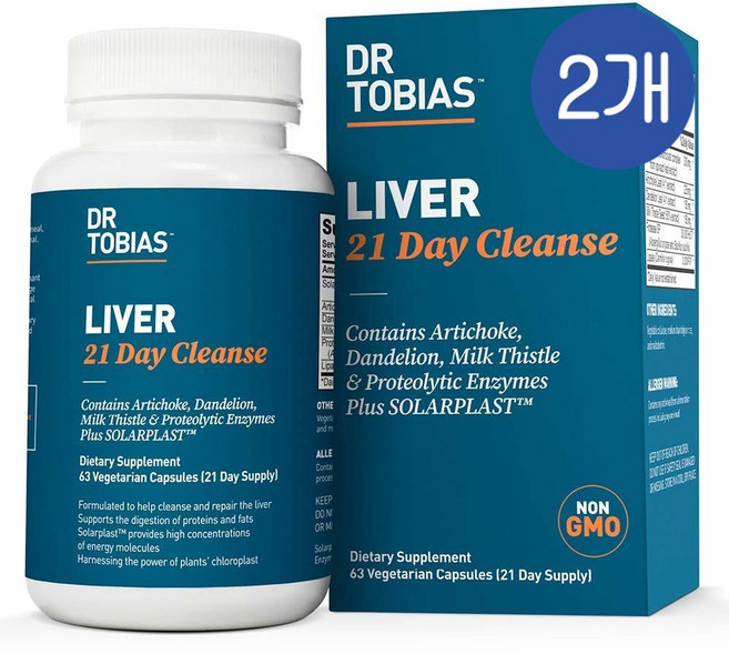 닥터토비아스 리버 21데이 클렌즈 캡슐 Dr. Tobias Liver 21 Day Cleanse, 2개, 63정
