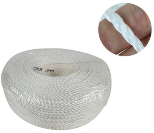 국산 PP로프 피피로프 3mm 115M 주차장줄 공사장줄 울타리 야산 안전 주차 밧줄, 1개