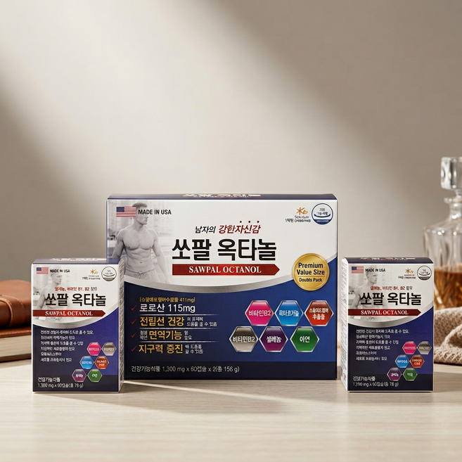 약국용 쏘팔 옥타놀, 2개, 60정