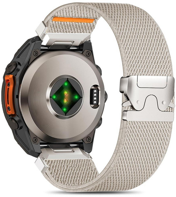 HQzon Garmin Fenix 6X/7X/5X/8 51mm/5X 플러스/3/6X Pro와 호환되는 26mm 낙하산 버클 시계 밴드 Garmin Descent MK2i 스마, STARLIGHT