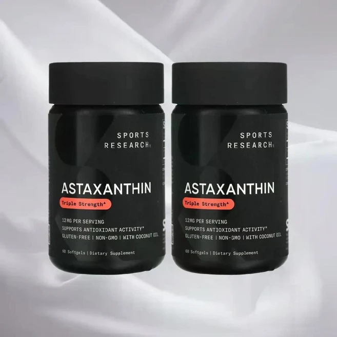 스포츠리서치 아스타잔틴 삼중 강도 12mg 소프트젤 60정 x 2, 2개 - 쿠팡