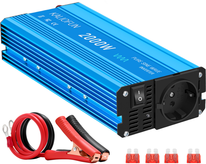 순수정현파 인버터 220V 60Hz KC인증 차량용 캠핑용 가정용 태양광 전원 변환기 2000W, 1개, 2000W-24V-220V