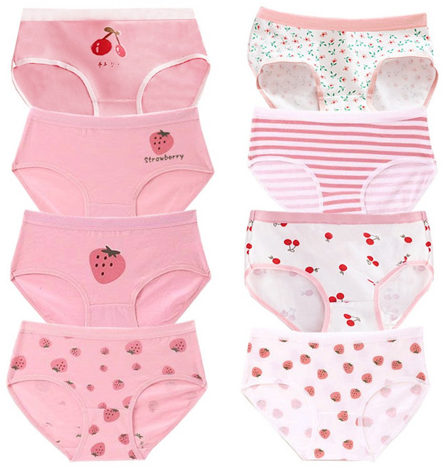 IEDUOS 여성 주니어 순면팬티 여자 청소년 면팬티 데일리 요일팬티 속옷 8종세트