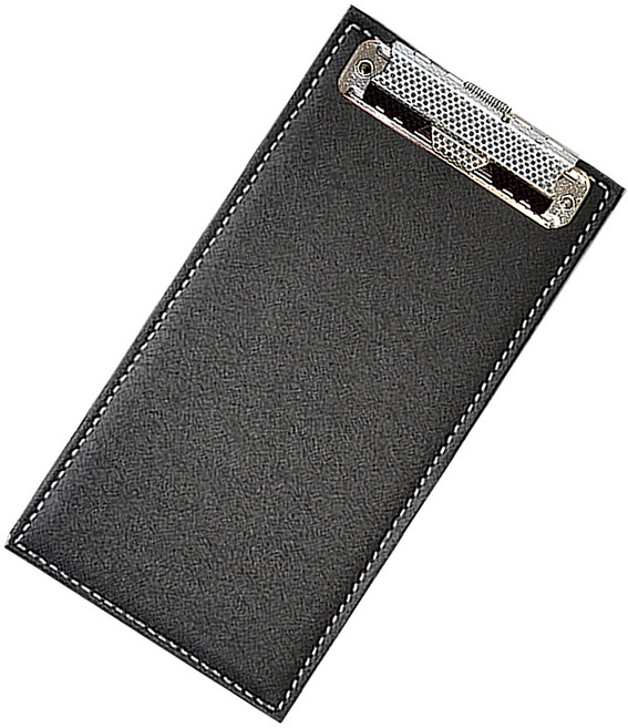 가죽빌지받침 간이영수증철 식당계산서판 빌지 영수증꽂이 대 105*200mm, 고급빌지받침 블랙(대)