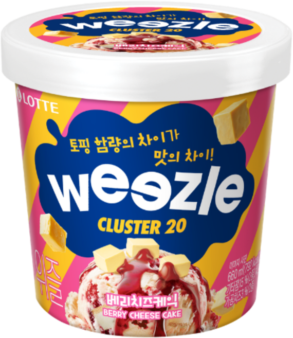 위즐 베리치즈케익, 6개, 660ml