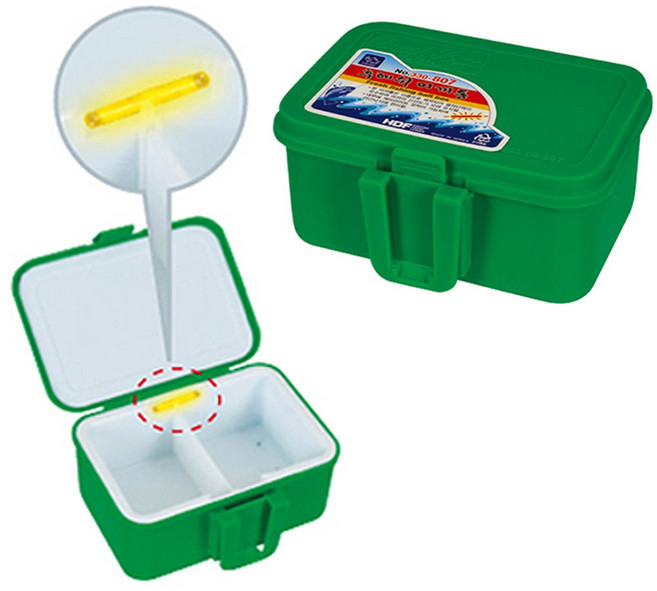 해동 HT-1007 낚시 미끼통 크릴통 지렁이통 낚시용 생 미끼 보관 박스 새우통, 그린