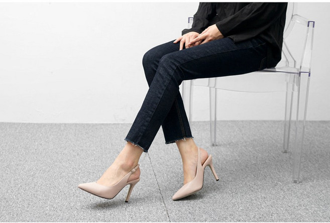 [수제화]비비드 스틸레토 슬링백하이힐(9.5cm)-8color