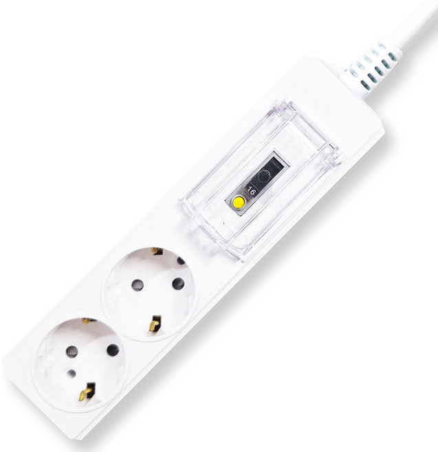 하이윤 국산 접지 고용량 누전차단 멀티탭 2구 멀티콘센트 에어컨 전기장판 히터 전용, 화이트, 1개, 3m