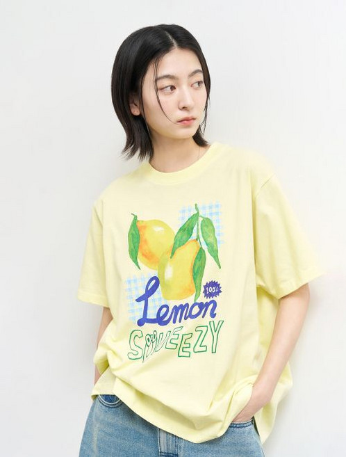 제너럴아이디어 generalideastandard 후르츠 루즈핏 반팔티 LEMON WBE2L01537