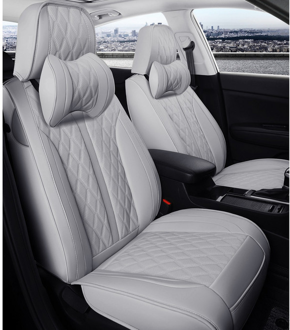 카시트보호매트 차시트교체 가죽 카 차량용 방석 그랜저르블랑 시트커버 SF-681 운전석 1SET, SF-681 앞좌석1SET, 웜그레이, 1개