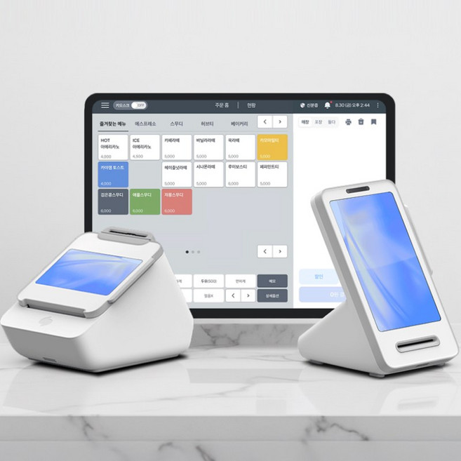 토스포스 키오스크모드 토스프론트 토스터미널 태블릿PC포스 토스플레이스 애플페이 토스단말기 영수증프린터, 1세트, 프론트+토스POS