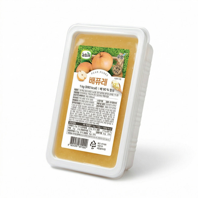 냉동 배 퓨레 1kg (국산 가당), 1개