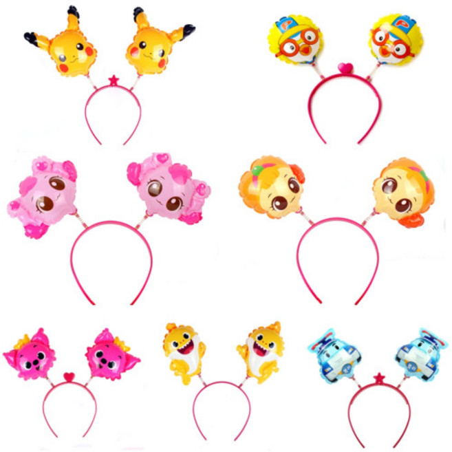 캐릭터 헤어밴드 11종 풍선 머리띠 놀이동산 나들이 용품, 조아핑