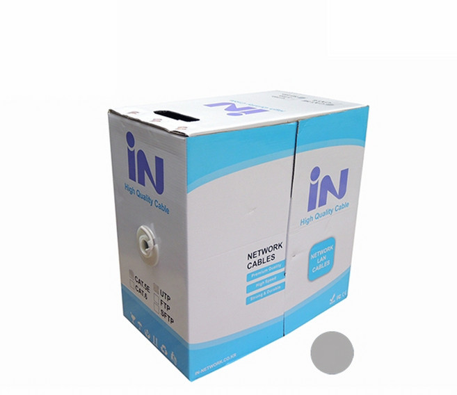 그레이 랜선 UTP CAT5E 300M 랜케이블 박스 롤 네트워크 공사 전산실 허브랙 서버랙 패치판넬 인터넷선, 1개