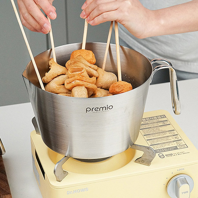 키친아트 인덕션가능 컵앤팟 스텐 계량컵 18cm, 18cm (2000ml), 1개, 실버, 2L