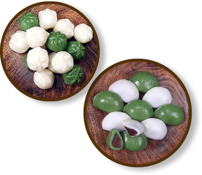 [나눔] 2색바람떡1kg+2색꿀떡1kg 굳지않는떡 바람떡 꿀떡 세트, 1kg, 2개