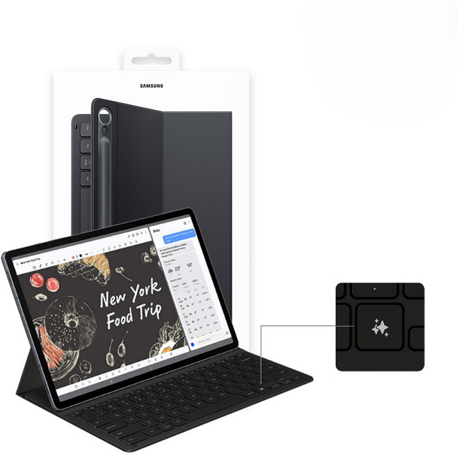 삼성 갤럭시탭 AI 슬림 키보드 북커버 케이스, 10 FE /  9 FE / 9 (AI 슬림), 1개
