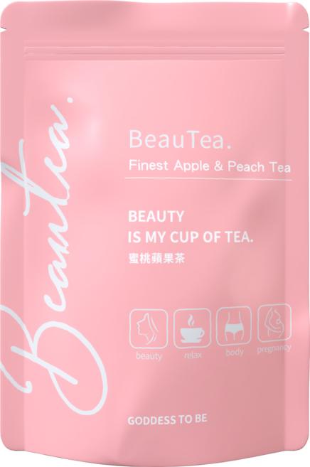BeauTea. 蜜桃蘋果茶 精選蘋果水蜜桃風味, 5g, 1個, 14個裝