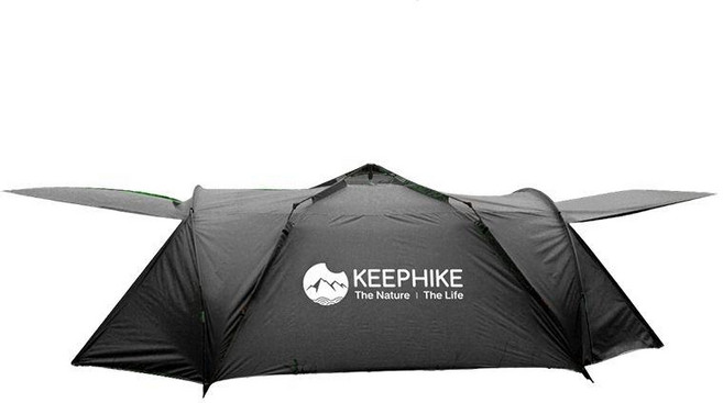 KEEPHIKE黑色屋檐小號帳篷 300D牛津布防風防雨戶外露營帳篷 輕量化, 黑色