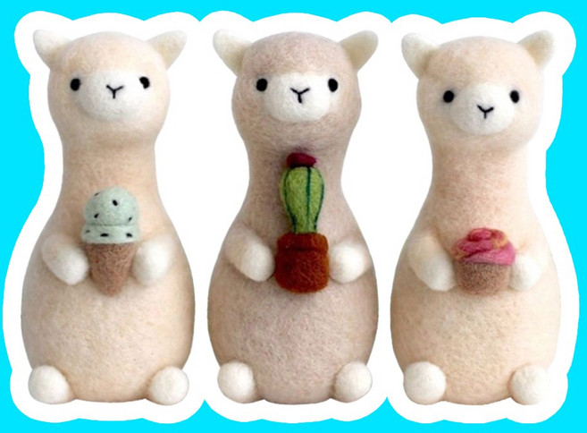 양모펠트 알파카 시리즈 (QR가이드동영상) 키링 DIY 만들기 키트 니들펠트 컵케이크알파카, 추가선택:6종세트 단품, 1개