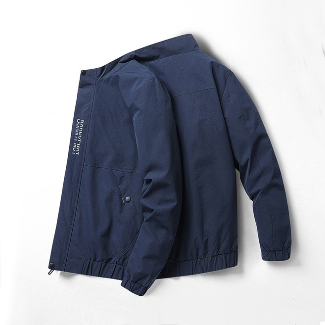 男生休閒防風外套 (M-5XL) 大尺碼夾克外套 潮牌教練外套 機車棒球飛行外套