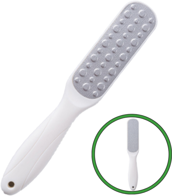 이지케어 양면 스테인리스 풋파일 발각질 제거기 화이트, 35g, 1개, 1개입