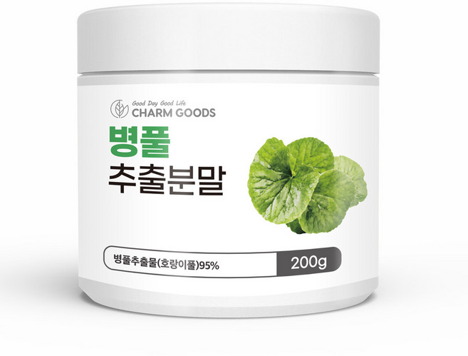 순수 프리미엄 병풀 추출 물 잎 분말 호랑이 풀 가루 분말 마시는 식용 식수 대 용 대용량 파우더 차 티 파우다 먹는 법 방법, 2개, 200g