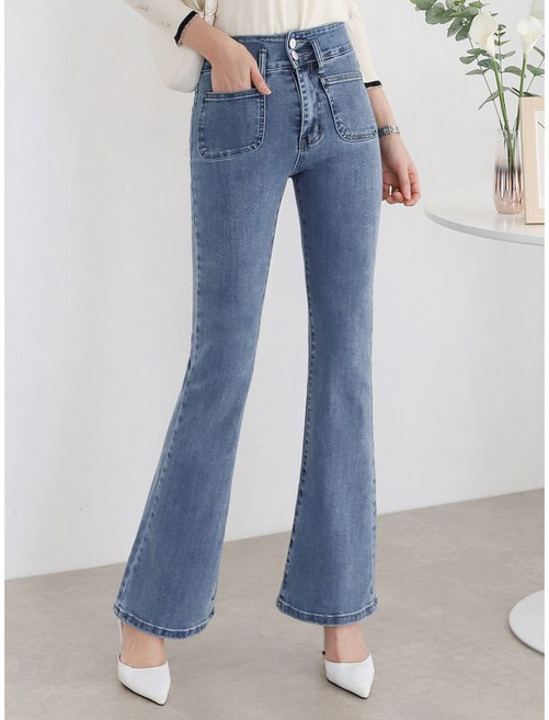 모리스커밍홈 투버튼 앞포켓 부츠컷 데님팬츠 M2201DP001A