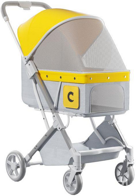 새라온쇼핑 강아지유모차 소형견 접이식 폴딩 경량 애견 중형견 일체형 개모차, 1개