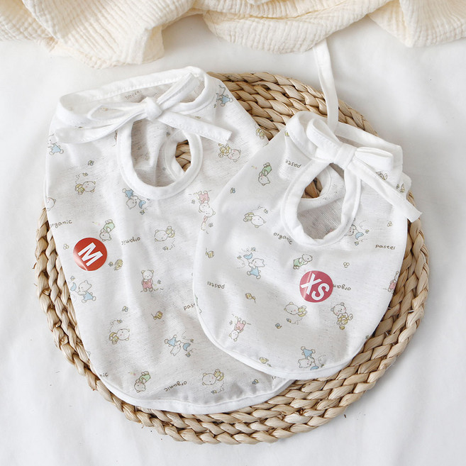 강아지옷 오가닉 목조절티 나시 반려동물 티, 1개, 화이트 파스텔리본티