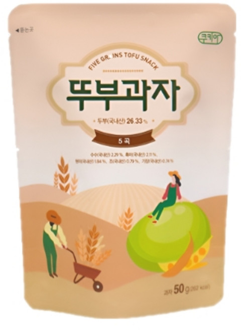 쿠키아 5곡 뚜부과자, 50g, 24개