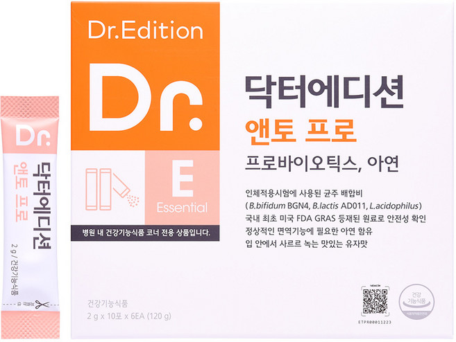 [흰여울팜] 닥터에디션 앤토프로 신바이오틱스 60포 유산균 임산부 수유부 어린이 락토프리, 60정, 1개