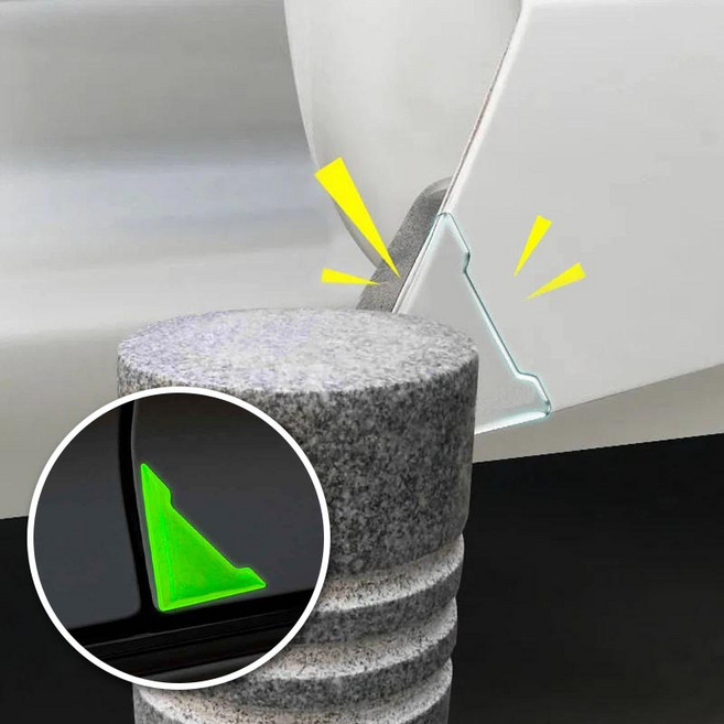실리콘 투명 자동차 모서리 도어 가드 차문 문콕 방지 실리콘, 2세트, 야광2p